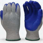 G & F Products Men’s Latex-Coated Work Gloves, Large Size, Durable Grip, 12-Pair