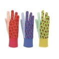 thumbnail image 1 of G & F 1852-3 Women Soft Jersey Garden Gloves, Women Work Gloves, 3-Pairs Green/Red/Blue per Pack, 1 of 10