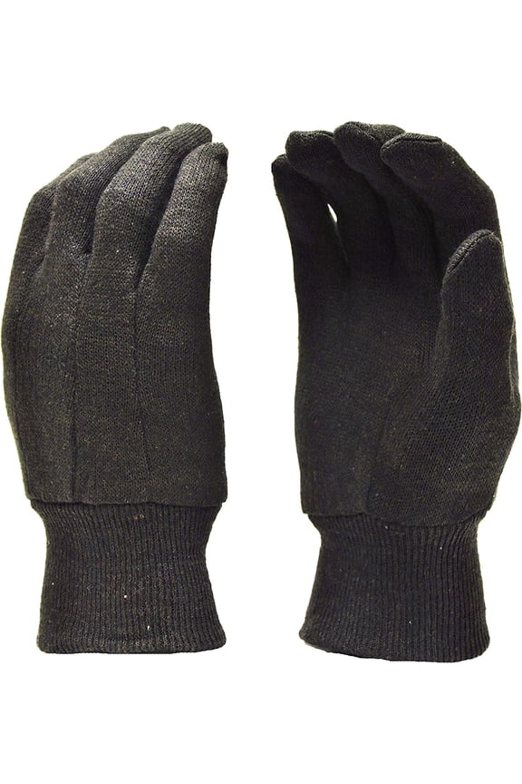 Jersey Work Gloves 4408 Heavy Weight 9oz Knit Wrist Brown Jersey Material Handling Landscaping Shoveling 300 Pairs Large