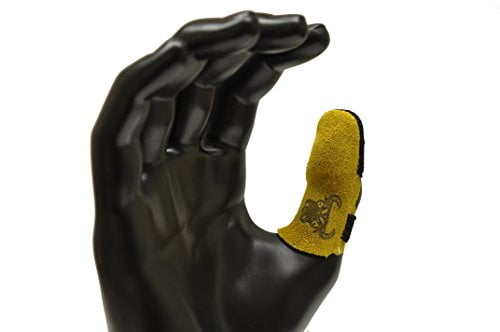 G & F 8126S Cowhide Leather Thumb Finger Pads Guard - Thumb Protection, 1" Height, Small, 1 Pack