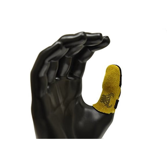 G & F 8126S Cowhide Leather Thumb Finger Pads Guard - Thumb Protection, 1" Height, Small, 1 Pack