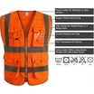 TCCFCCT Grey Safety Vest for Men Women 9 Pockets High Visibility ...