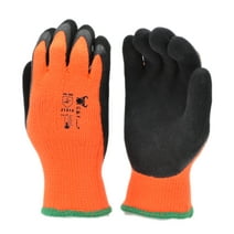G & F Cold Weather Outdoor Gloves Micro Foam Double Coated, Color Orange, 12 Multipack, XX-Large