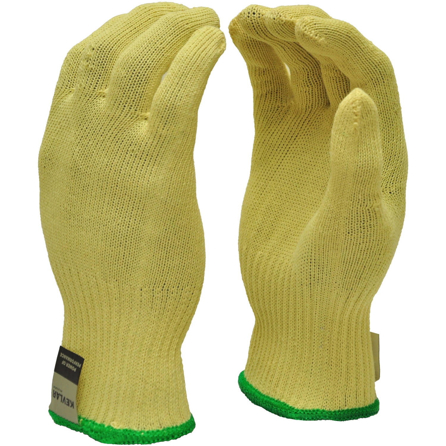 G & F Cut-Resistant 100 Percent DuPont Kevlar Gloves, Color Yellow