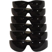 G & F EyePRO Smoke Safety Goggles, Polycarbonate Lens, Scratch, Impact & Ballistic Resistant, Dark Grey, pack of 12