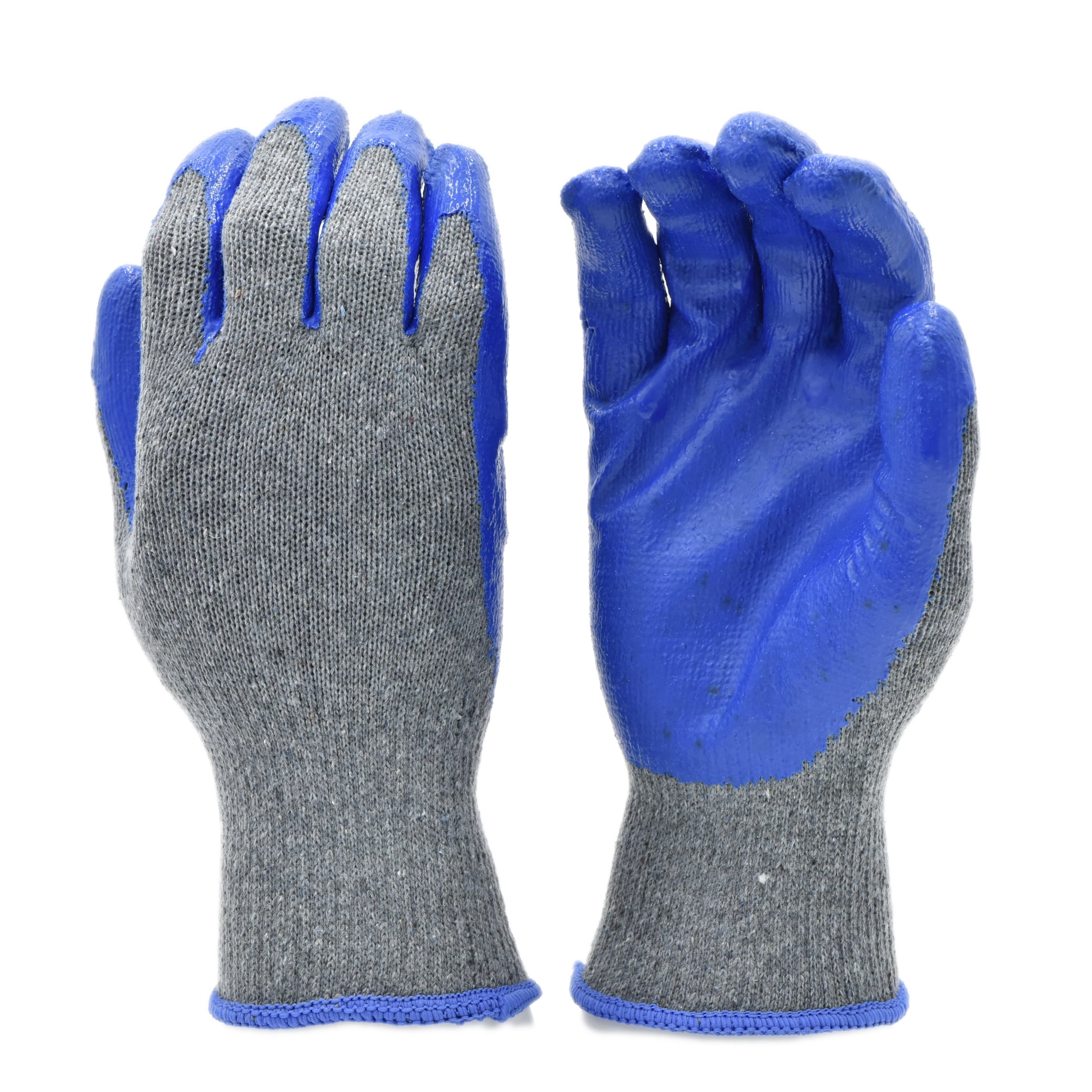 Dropship AMZ Blue Gray Knit Gloves 10 L Size. Pack Of 480 Work Cotton  Gloves For