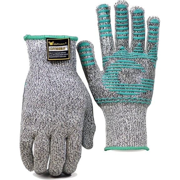 G & F Products Heat-Resistant Oven Mitt Gloves, Food-Grade Safe, Durable, Unisex, Large, 1 Pair