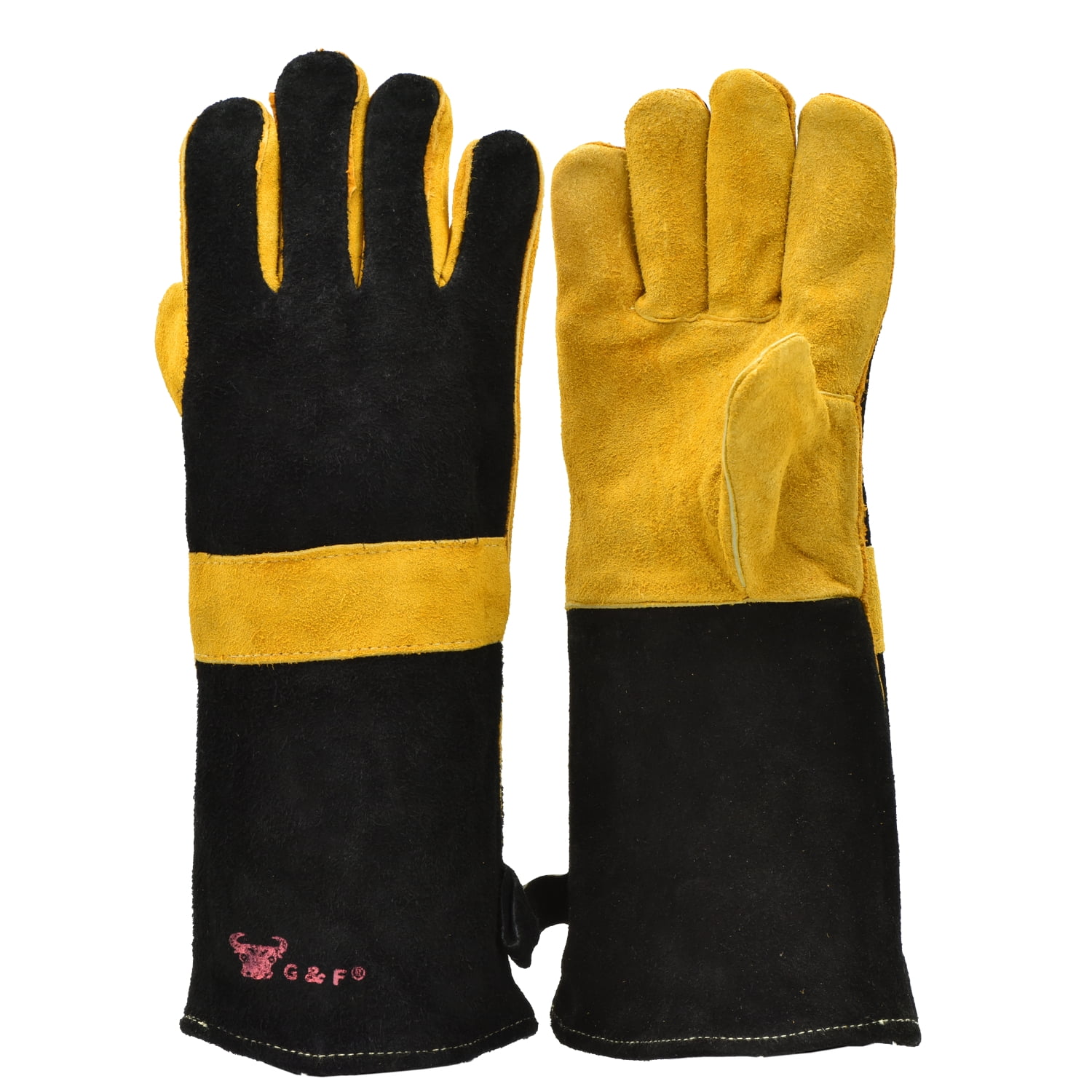 Shop JH Heat Resistant Oven Gloves | 14 Inch Long Length | Yellow