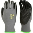 thumbnail image 1 of G & F Knit Nylon Gloves 1519, Micro Form Nitrile Grip, 12 Pairs, Size Large, 1 of 7