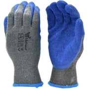 G & F Knit Work Gloves 3100XL-DZ, Textured Rubber Latex Coated, 12 Pairs, Men's Size x-Large