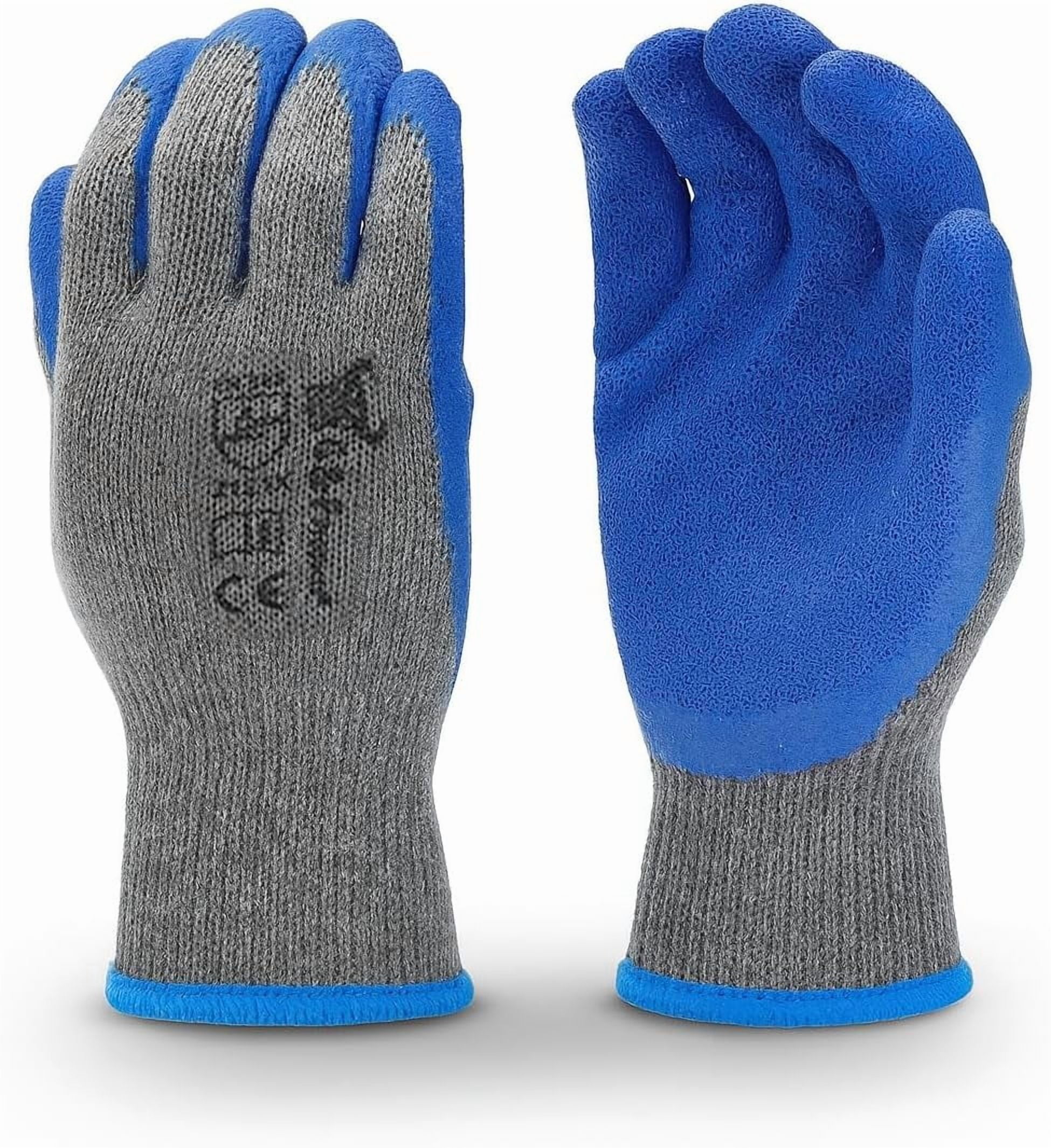 G & F Knit Work Gloves 3100XL-DZ, Textured Rubber Latex
