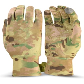G & F Lightweight Camo Hunting Gloves, Touchscreen, Anti-Slip Grip, All-Season, Flexible, Durable, L