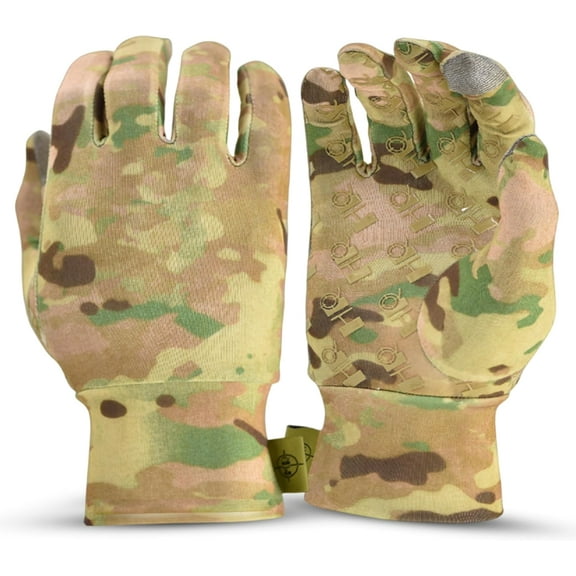 G & F Lightweight Camo Hunting Gloves, Touchscreen, Anti-Slip Grip, All-Season, Flexible, Durable, M