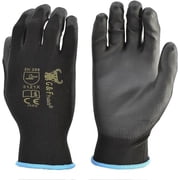 G & F Products Men s Work Gloves, Micro Foam Coating, Durable Grip, Black, 1 Pair