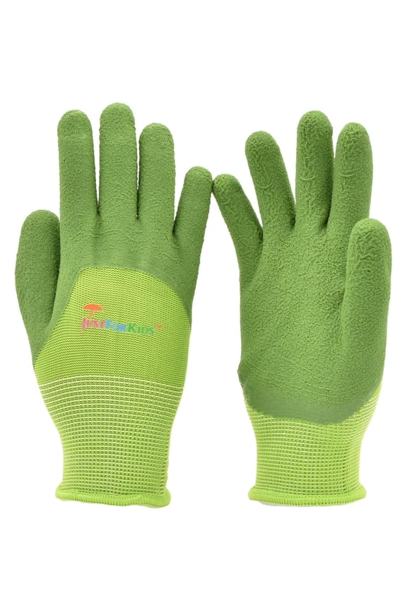 G&F Micro Foam Texture Coated Kids Garden Gloves, Pink, 1 Pair