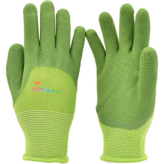 G&F Micro Foam Texture Coated Kids Garden Gloves, Pink, 1 Pair