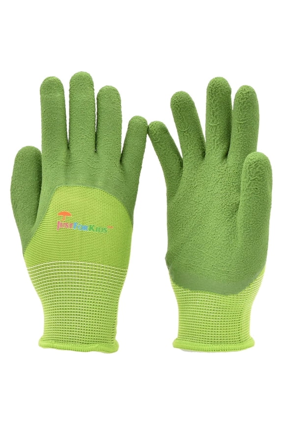 G&F Micro Foam Texture Coated Kids Garden Gloves, Pink, 1 Pair