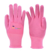 G&F   Micro Foam Texture Coated Kids Garden Gloves, Pink, 1 Pair
