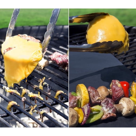 G & F Products BBQ Grill Mat Sheets, Non-Stick Reusable Grill Mats, Extra Thick, Large Size 13 x 15.75 Inches, 3-Pack