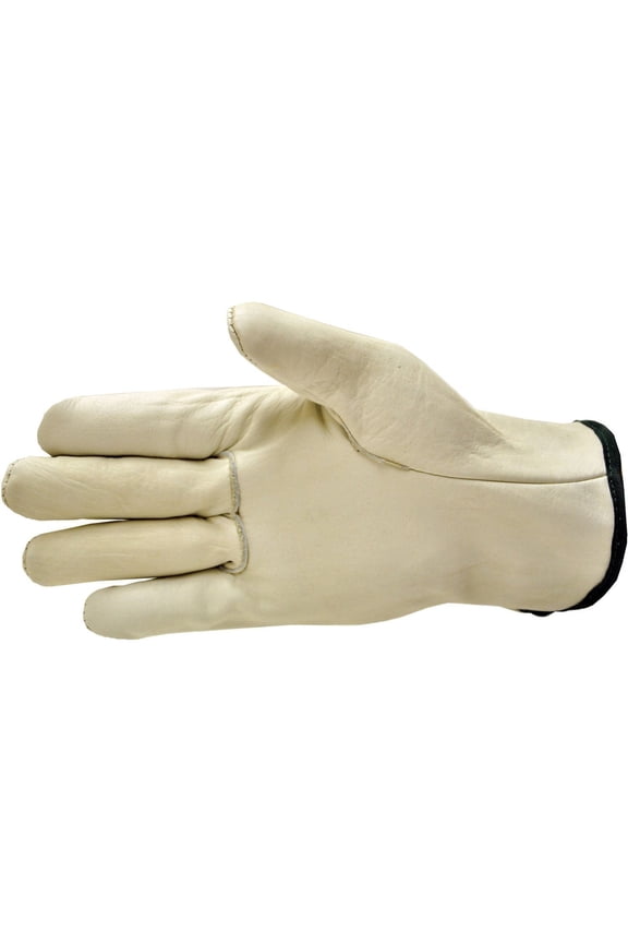 Work Gloves Premium Genuine Grain Cowhide Leather Waterproof 3 Pairs Extra Large