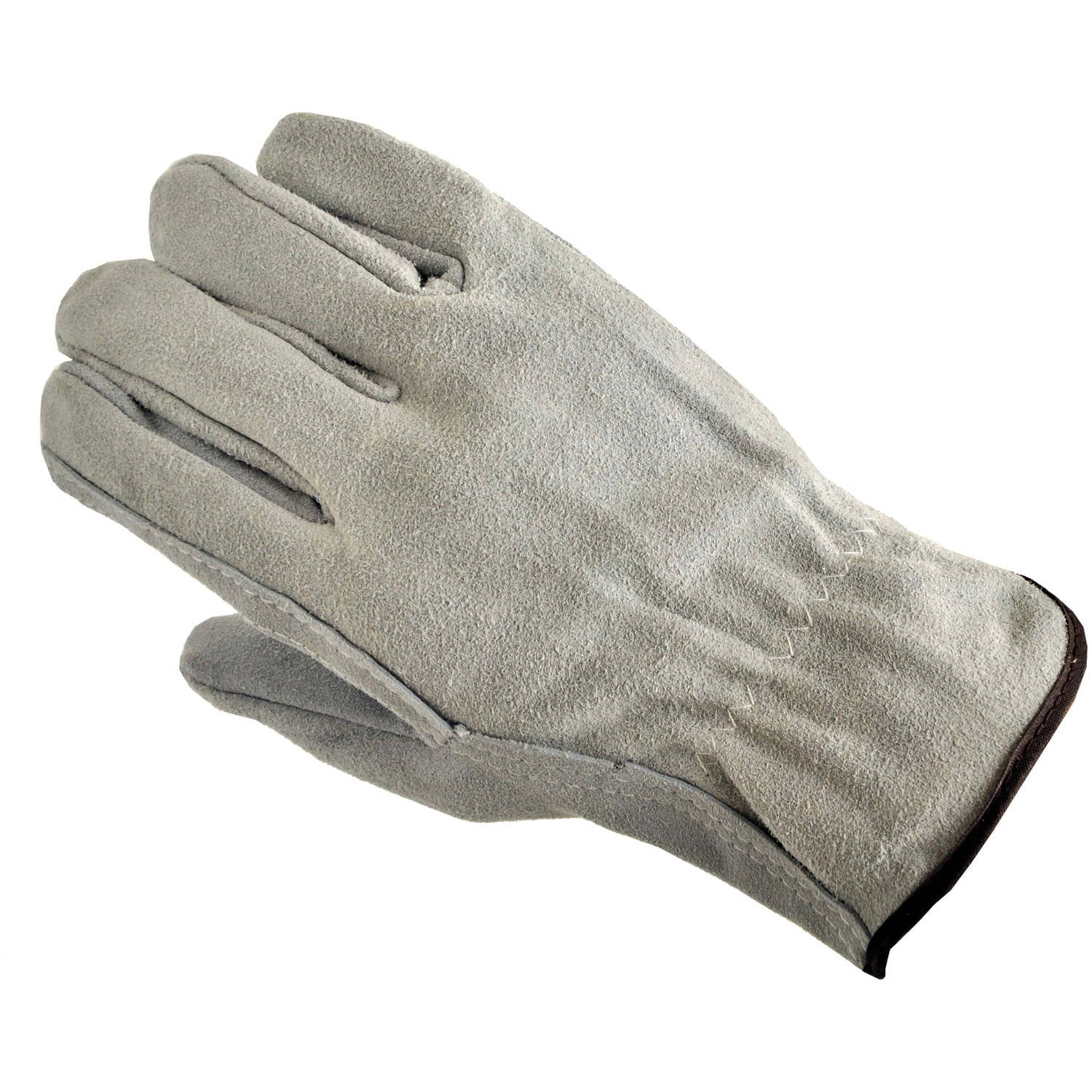 G & F Premium Split Cowhide Leather Straight Thumb Work Gloves, Drivers Gloves, 3 Pairs Pack, Small
