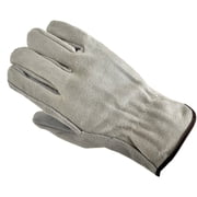 G & F Premium Split Cowhide Leather Straight Thumb Work Gloves, Drivers Gloves, 3 Pairs Pack, Small