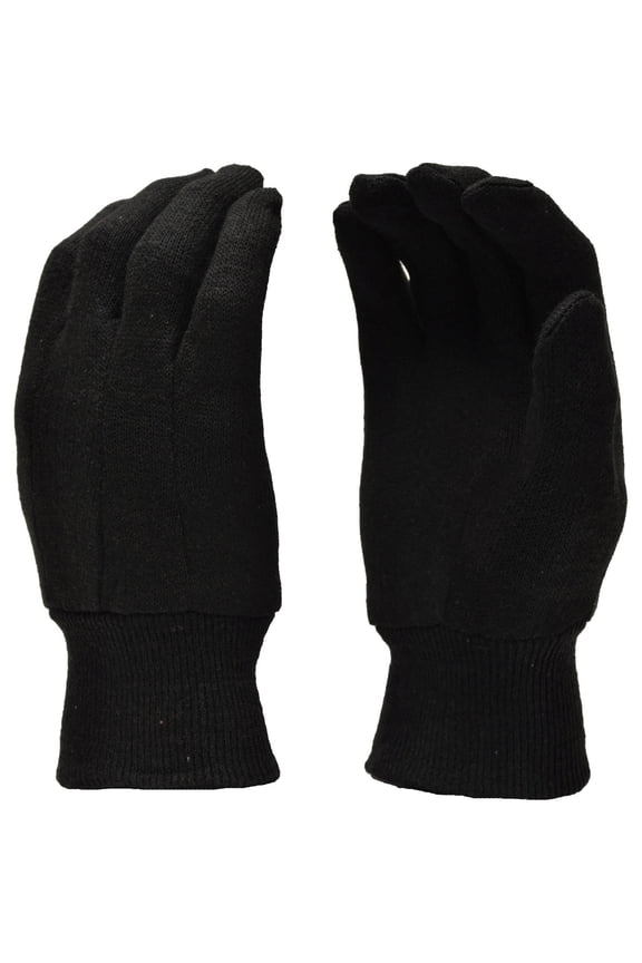 Brown Jersey Work Gloves, 9 oz Weight, Large, 12-Pair