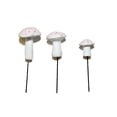 thumbnail image 1 of G & F Products 3-Piece Fairy Garden Miniature Metal Mushroom Set, 0.5–1.25 in Height, White, 1 of 7