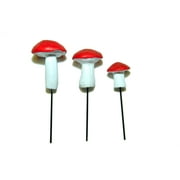 G & F Products Fairy Garden Miniature Mushrooms 10025 Minigarden, 3 Pieces