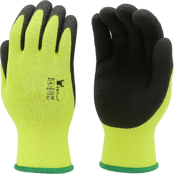 G & F Products Garden Gloves Premium High Visibility 6 Count per Pack Medium