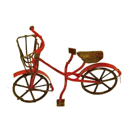 G & F Products Miniature Fairy Garden Mini Bicycle, Decorative Mini Bike Accessory for Fairy Gardens, Terrariums, Dollhouses & DIY Decor