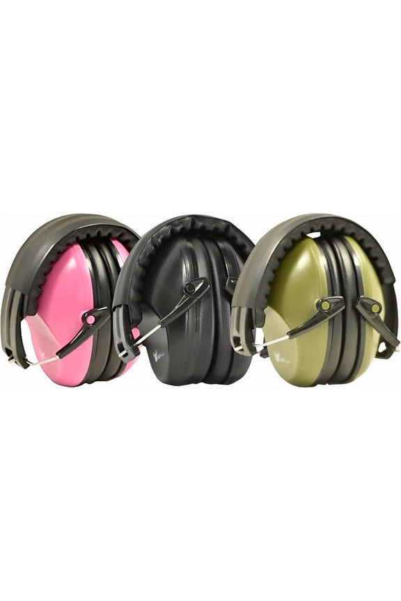 Noise Cancelling Earmuffs 26dB NRR Adjustable Hearing Protection for Shooting & Work 3 Pack One Size