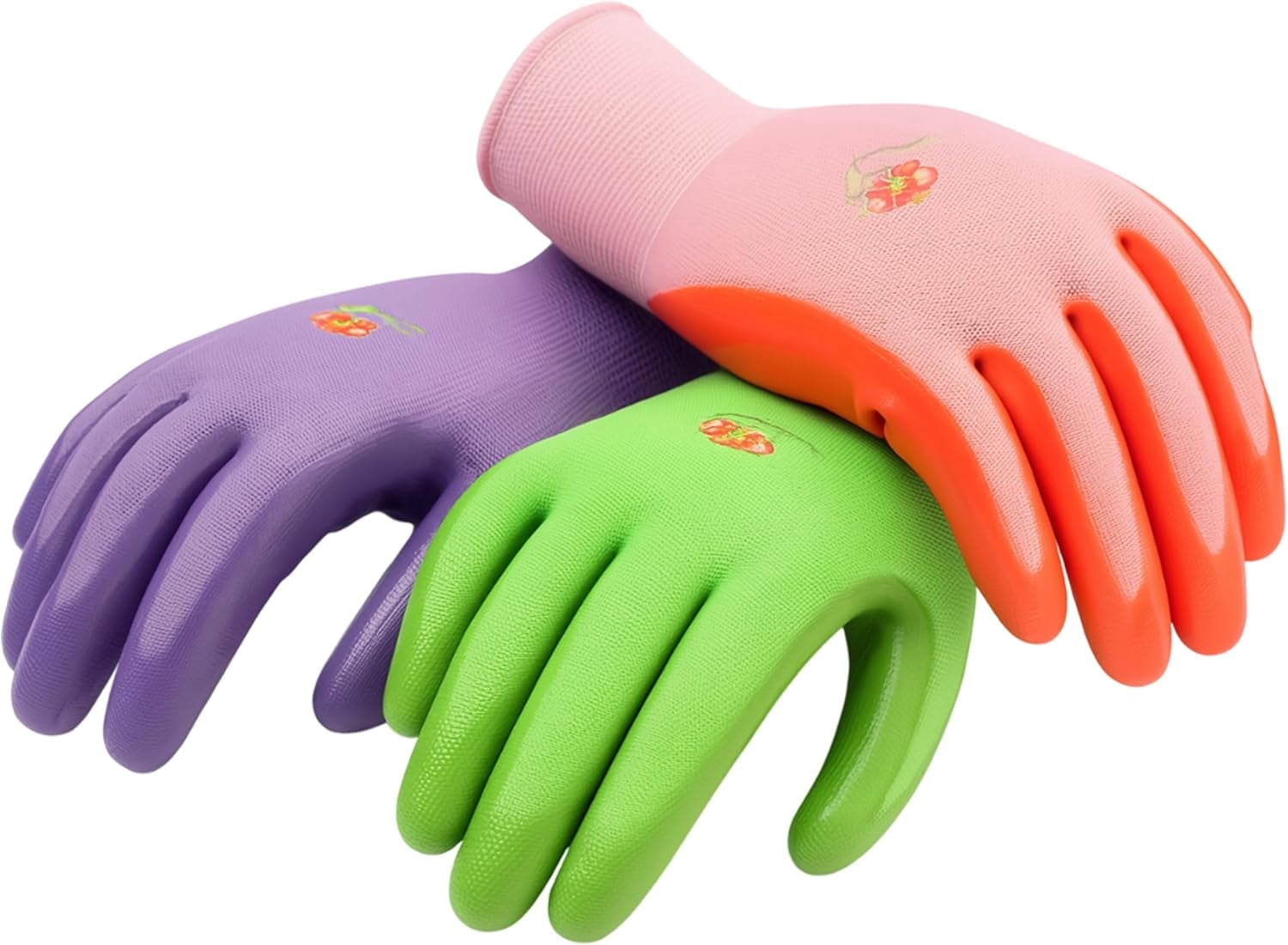 G & F Products Women Garden Gloves, Micro Foam Coating, 12 Pairs, Size Medium Multi Color