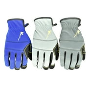 G & F Products Work Gloves High Performance Gloves Assorted Colors, 3 Pair, Size Large