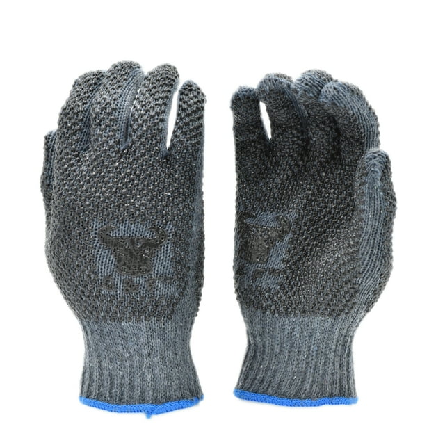 G & F Products Working Safety Gloves 14431 Natural Cotton, PVC Dots