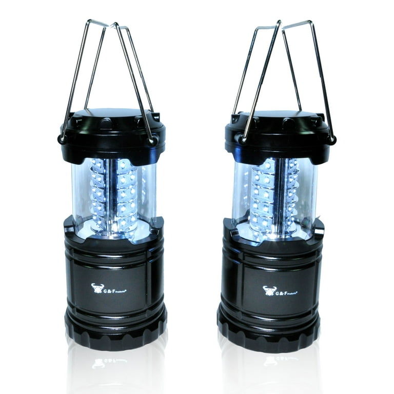 2-Pieces: Super Bright LED Camping Lantern - Portable and Collapsible