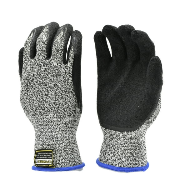 G & F Work Gloves CUTShield Rubber Cut Resistant Level 5, Durable & Safe, X Large, 1 Pair Pack