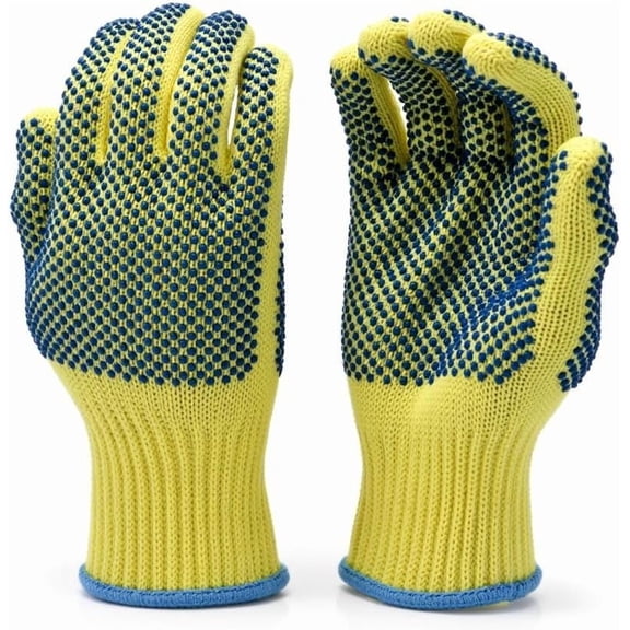 G & F Products Work Gloves DuPont Kevlar Cut Resistant PVC Dots, 1 Count, Medium