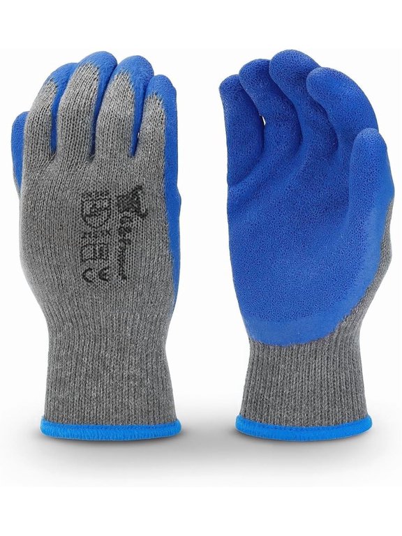 Work Gloves Rubber Latex Coated Leather Heavy Duty Handling 120 Pairs X Large
