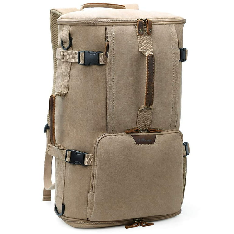 G FAVOR 40L Travel Backpack Vintage Canvas Rucksack Convertible Duffel Bag Carry On Backpack Fit for 17.3 Inch Laptop Bag C31 Walmart