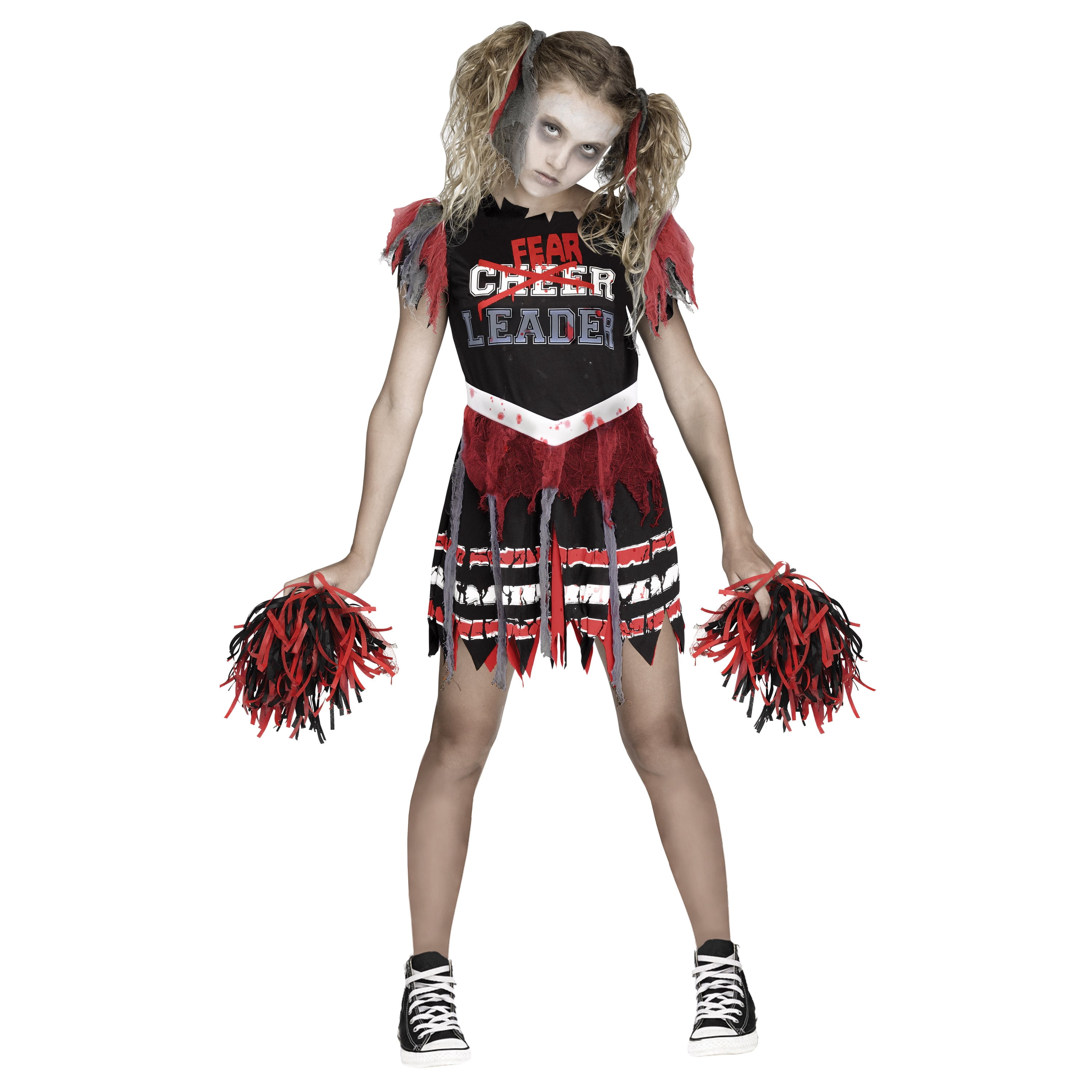 Zombie Fear Leader Halloween Costume for Children, Girl's Size XL (14/16), by Way to Celebrate