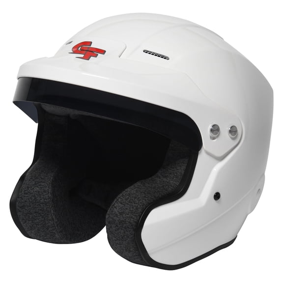 G-FORCE 16002LRGWH Auto Racing Helmet - Nova Open Face - Snell SA2020 White - Large