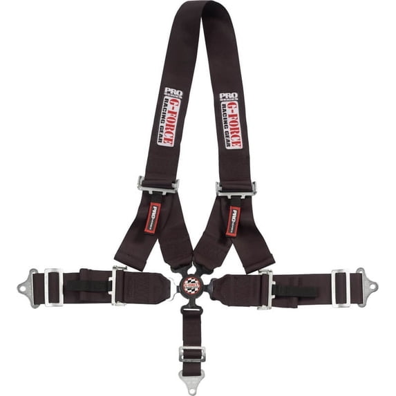 G-FORCE Red Bolt-On/Wrap Around 5 Point Camlock Harness P/N 7543BK