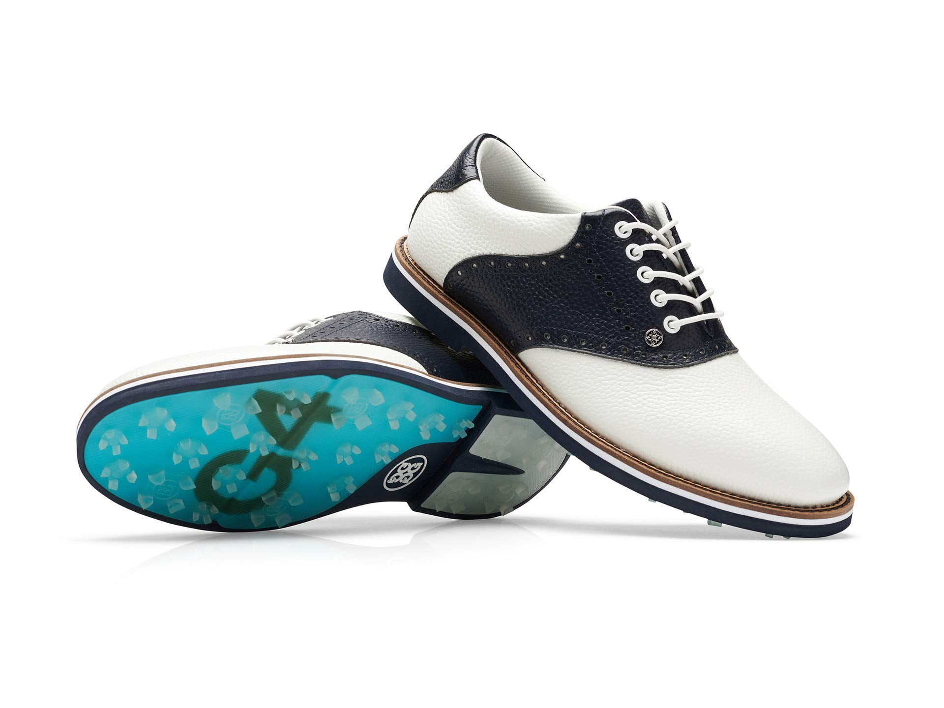 MEN\'S G/FORE SADDLE GALLIVANTER SHOES SNOW/TWILIGHT G/Fore Tonal Saddle Gallivanter Golf Shoe - Snow/Twilight  main image 4
