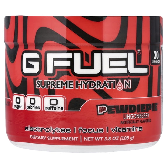 G FUEL Supreme Hydration, PewDiePie Lingonberry, 3.8 oz (108 g)