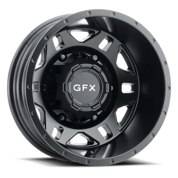 G-FX MV2 Dually Rear Rim 16X6 6X205 Offset -130 Matte Black (Quantity of 1)