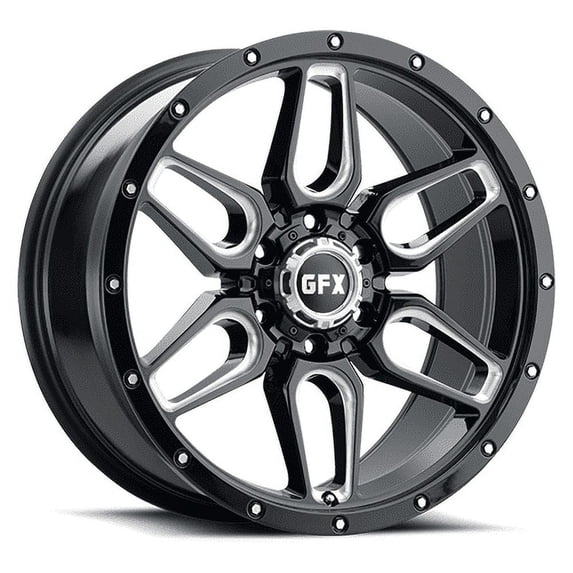 G-FX TR-18 Rim 18X9 6X139.7 Offset 12 Gloss Black Milled (Quantity of 1)