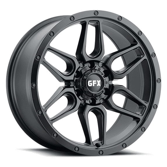 G-FX TR-18 Rim 20X9 6X139.7 Offset 12 Matte Black (Quantity of 1)