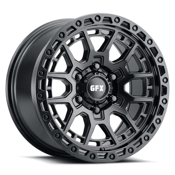 G-FX TR-25 Rim 18X9 6X135 Offset 12 Matte Black (Quantity of 1)