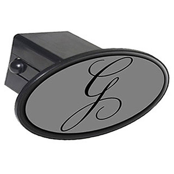 G Fancy Elegant Letter Initial 2" Oval Tow Trailer Hitch Cover Plug Insert